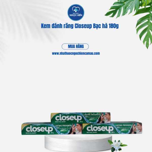 Kem đánh răng Closeup Bạc hà 180g
