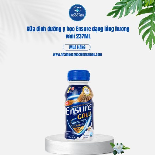 Sữa dinh dưỡng y học Ensure dạng lỏng hương vani 237ML